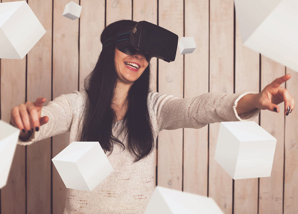 Woman with VR Goggles Woman with VR Goggles